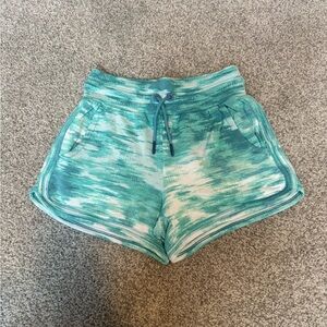Athleta Girl Teal and White Shorts. Medium M 8-10